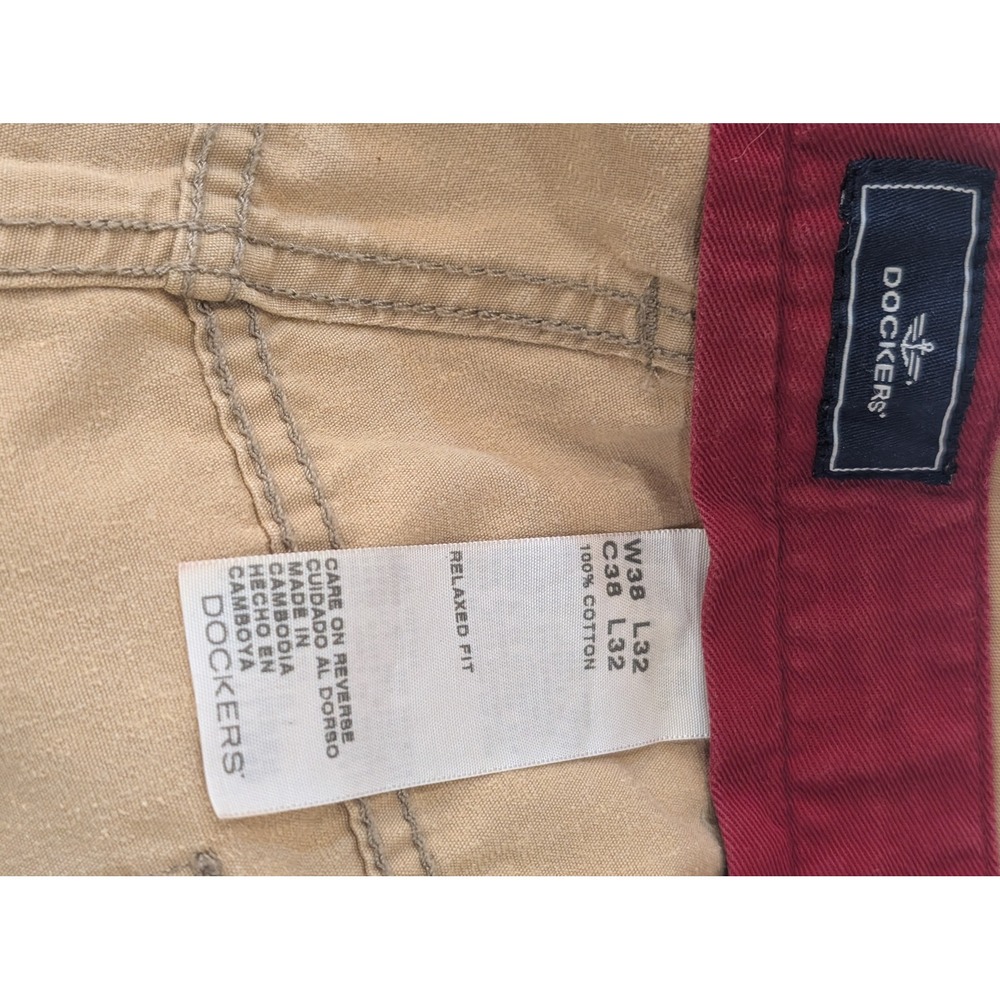 Dockers Men's Casual Khaki‎ Pants Relaxed Fit Lightweight Comfort 38W 32L - Picture 4 of 5